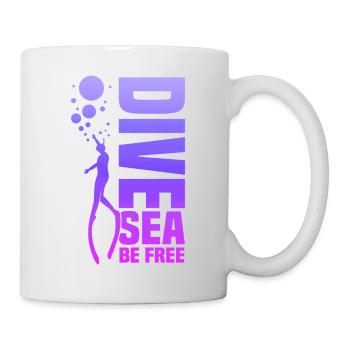 Diving, Apnea Diving, Apnea No Limit Freediving - Mug - white - Right