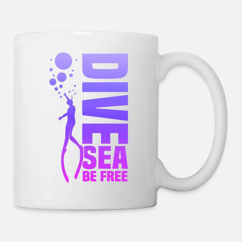 Plongée, Apnée Plongée, Apnée No Limit Apnée Apnée - Mug blanc - blanc