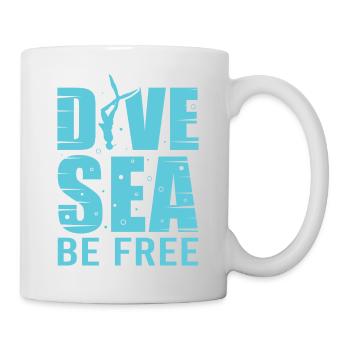 Diving, Apnea Diving, Apnea No Limit Freediving - Mug - white - Right
