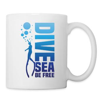 Diving, Apnea Diving, Apnea No Limit Freediving - Mug - white - Right