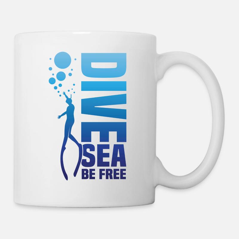 Plongée, Apnée Plongée, Apnée No Limit Apnée Apnée - Mug blanc - blanc
