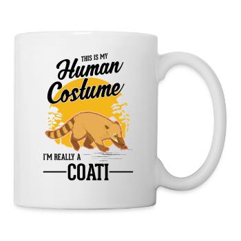 Coati Costume Humain Halloween Coati Proboscis Ours - Mug blanc - blanc - Droite