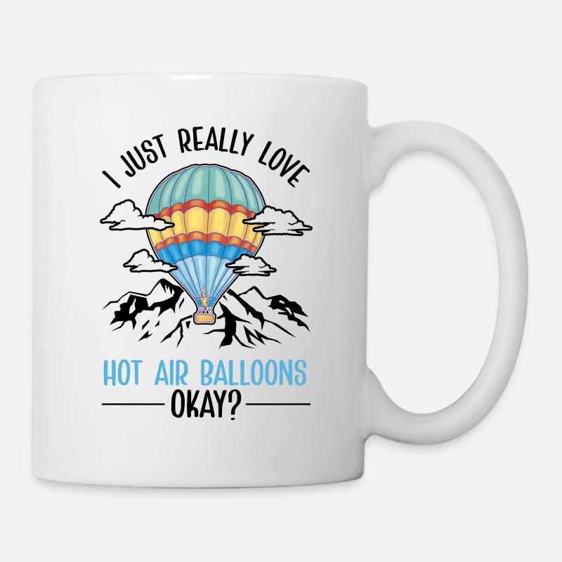 Montgolfière cadeau vol en montgolfière - Mug blanc - blanc