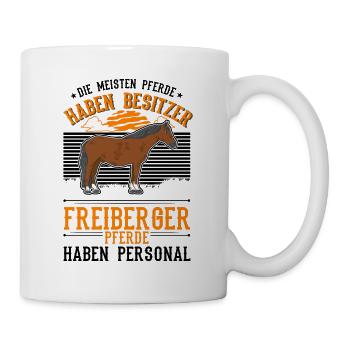 Freiberger Pferd Personal - Tasse - Weiß - Rechts