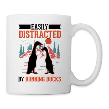 Easily distracted by Running Ducks Runner Duck - Mug - white - Right