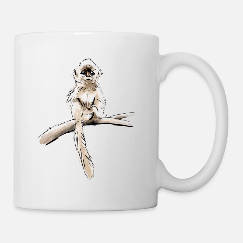 Äffchen - Tasse - Weiß