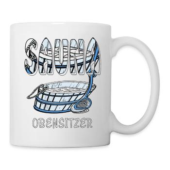 SAUNA OBENSITZER - Tasse - Weiß - Rechts
