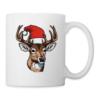 Tête de cerf Noël Noël - Mug blanc - blanc - Droite