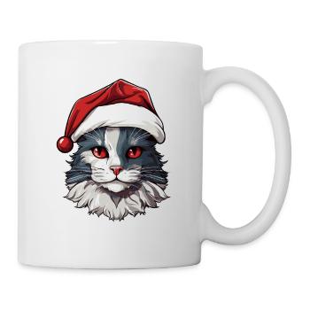 Noël tête de chat Noël - Mug blanc - blanc - Droite