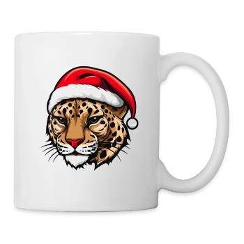 Tête de guépard Noël Noël - Mug blanc - blanc - Droite