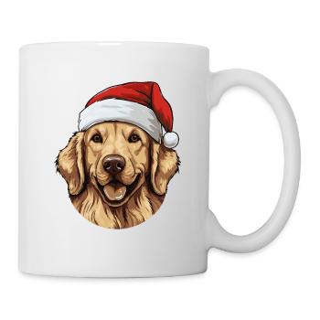 Golden Retriever Dog Head Christmas Xmas - Mug - white - Right