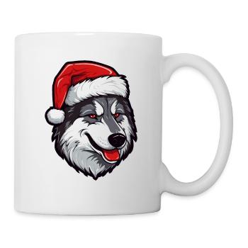 Husky Dog Head Christmas Xmas - Mug - white - Right