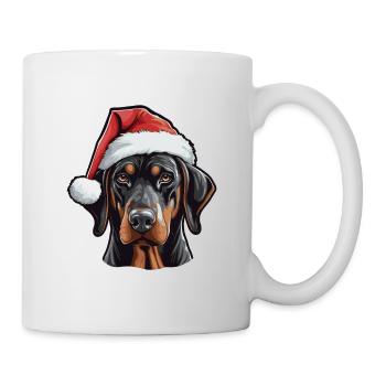 Doberman Dog Head Christmas Xmas - Mug - white - Right