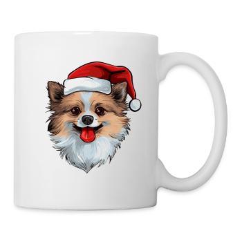 Pomeranian Dog Head Christmas Pomeranian - Mug - white - Right