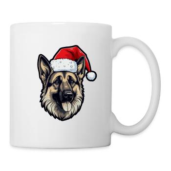 German Shepherd Dog Head Christmas Xmas - Mug - white - Right
