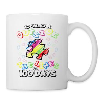 100. Tag Des Schulpuzzle Kostüm 100 Schultage - Tasse - Weiß - Rechts