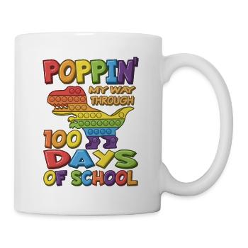 100th School Day Poppin ́ Dino Costume 100 School Days - Mug - white - Right