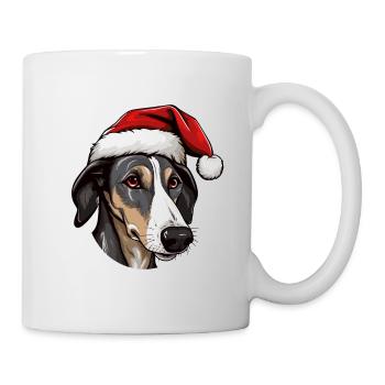 Greyhound Dog Head Christmas Xmas - Mug - white - Right