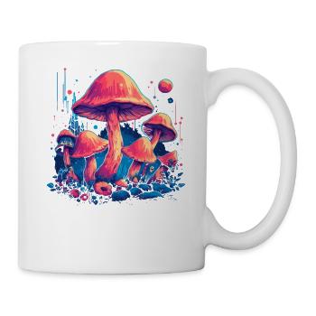 Mushroom | Fantasy Pilze Wald Natur Goa Festival - Tasse - Weiß - Rechts