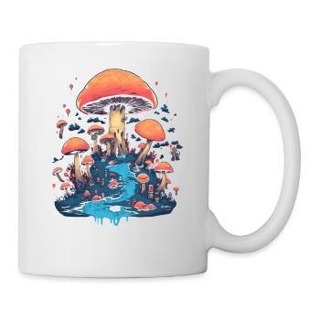 Mushroom | Fantasy Pilze Wald Natur Goa Festival - Tasse - Weiß - Rechts