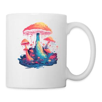 Mushroom | Fantasy Pilze Wald Natur Goa Festival - Tasse - Weiß - Rechts