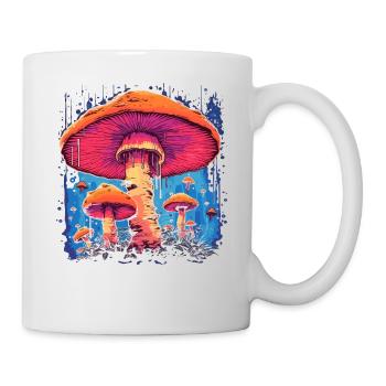 Mushroom | Fantasy Pilze Wald Natur Goa Festival - Tasse - Weiß - Rechts