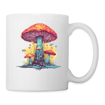 Mushroom | Fantasy Pilze Wald Natur Goa Festival - Tasse - Weiß - Rechts