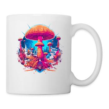 Mushroom | Fantasy Pilze Wald Natur Goa Festival - Tasse - Weiß - Rechts