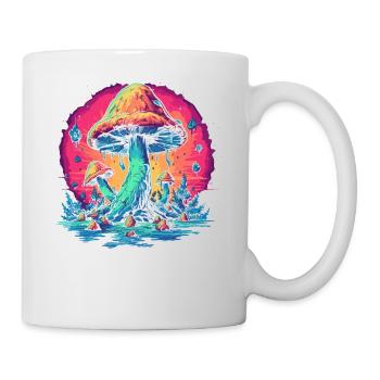 Mushroom | Fantasy Pilze Wald Natur Goa Festival - Tasse - Weiß - Rechts