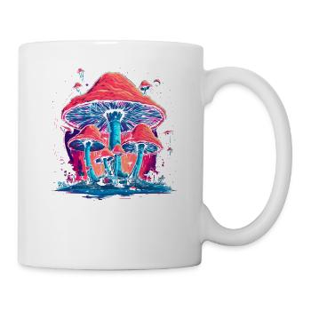 Mushroom | Fantasy Pilze Wald Natur Goa Festival - Tasse - Weiß - Rechts
