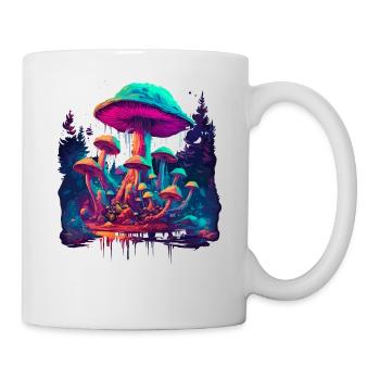 Mushroom | Fantasy Pilze Wald Natur Goa Festival - Tasse - Weiß - Rechts
