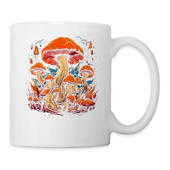 Mushroom Weihnachtsmann| Fantasy Pilze Natur Goa - Tasse - Weiß - Rechts