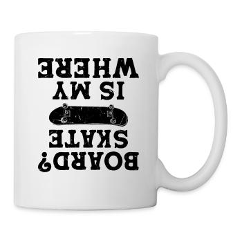 Où est mon skateboard - Skateur drôle - Mug blanc - blanc - Droite