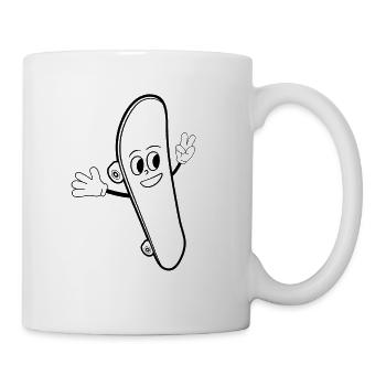 Funny Skateboarding Funny Skateboard - Tasse - Weiß - Rechts