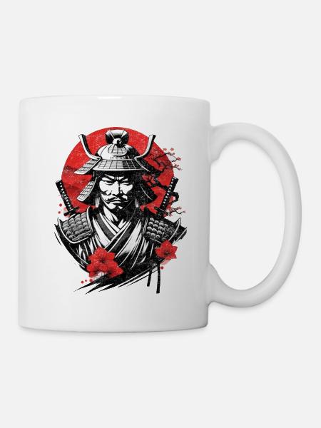 Samurai Warrior - Japan - Demon - Mug - white