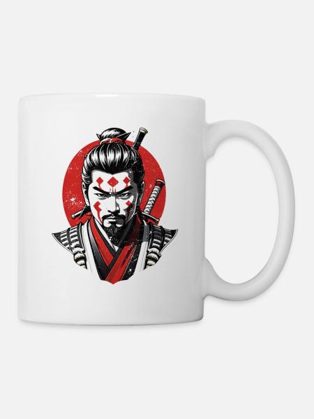 Samurai Warrior - Japan - Demon - Mug - white