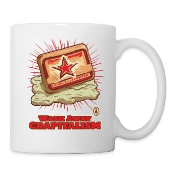 Wasch weg den Kackitalismus: Kommunistische Seife - Tasse - Weiß - Rechts