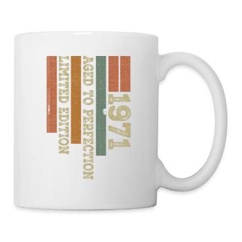 1971 Vintage Retro Geburtstagsgeschenk Geboren 1971 - Tasse - Weiß - Rechts
