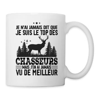 Chasse Pour Homme Cerf Cadeau Chasse Hommes - Mug blanc - blanc - Droite