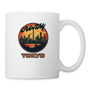 Verrücktes Tokyo - Tasse - Weiß - Rechts