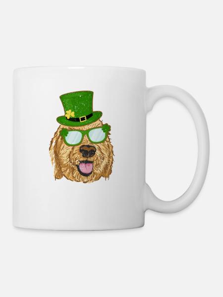 Irish Goldendoodle Doodle Hund lustig St Patricks - Tasse - Weiß