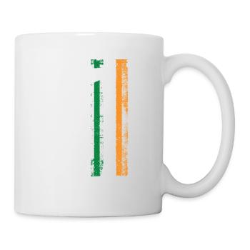 Irish American US Flagge Feuerwehrmann Axt Feuer - Tasse - Weiß - Rechts