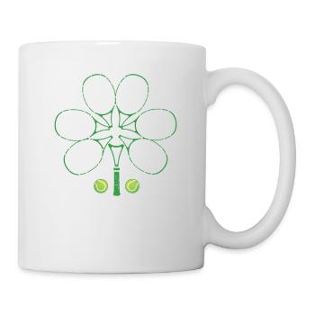 Tennis Kleeblatt Kleeblatt St Patricks Day Spieler - Tasse - Weiß - Rechts