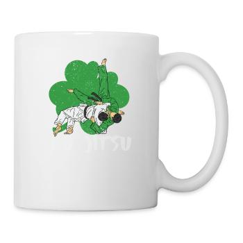 Jiu Jitsu Shamrock Irische Kampfkunst St Patricks - Tasse - Weiß - Rechts