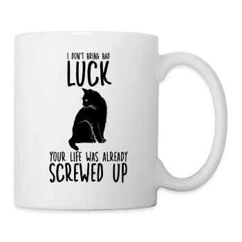 Cat holder cute kitten cat owner - Mug - white - Right