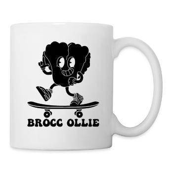 Skateboarding Brocc Ollie - Funny Skateboarder Bro - Tasse - Weiß - Rechts