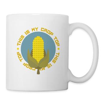Citations agricoles drôles C’est mon agriculteur Crop Top - Mug blanc - blanc - Droite