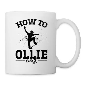 Skateboarding How To Ollie Easy - Skatepark Skateb - Mug - white - Right