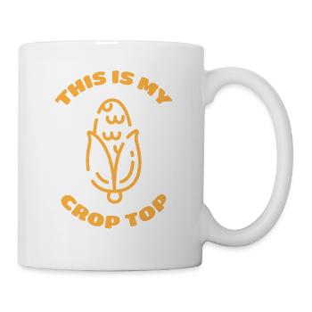 Citations agricoles drôles C’est mon agriculteur Crop Top - Mug blanc - blanc - Droite