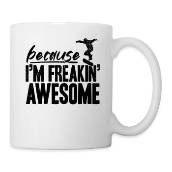 Parce que je suis génial - Skateboard Skate - Mug blanc - blanc - Droite